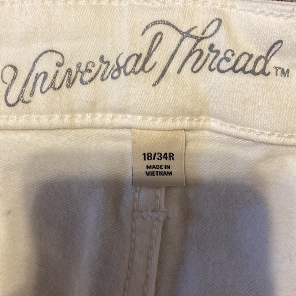 Universal Thread Women's High-Rise Straight Leg Jeans White Size 18 - Picture 3 of 12